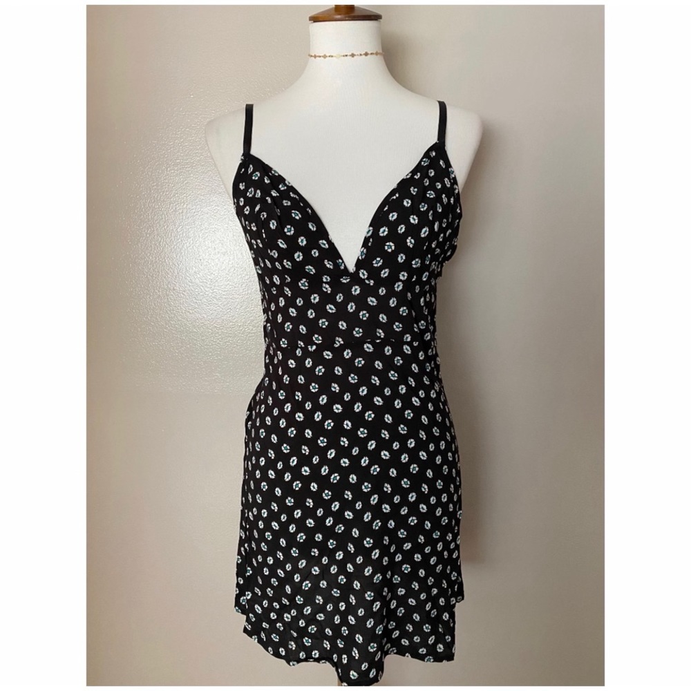 Free People Black Dazey Slip Dress